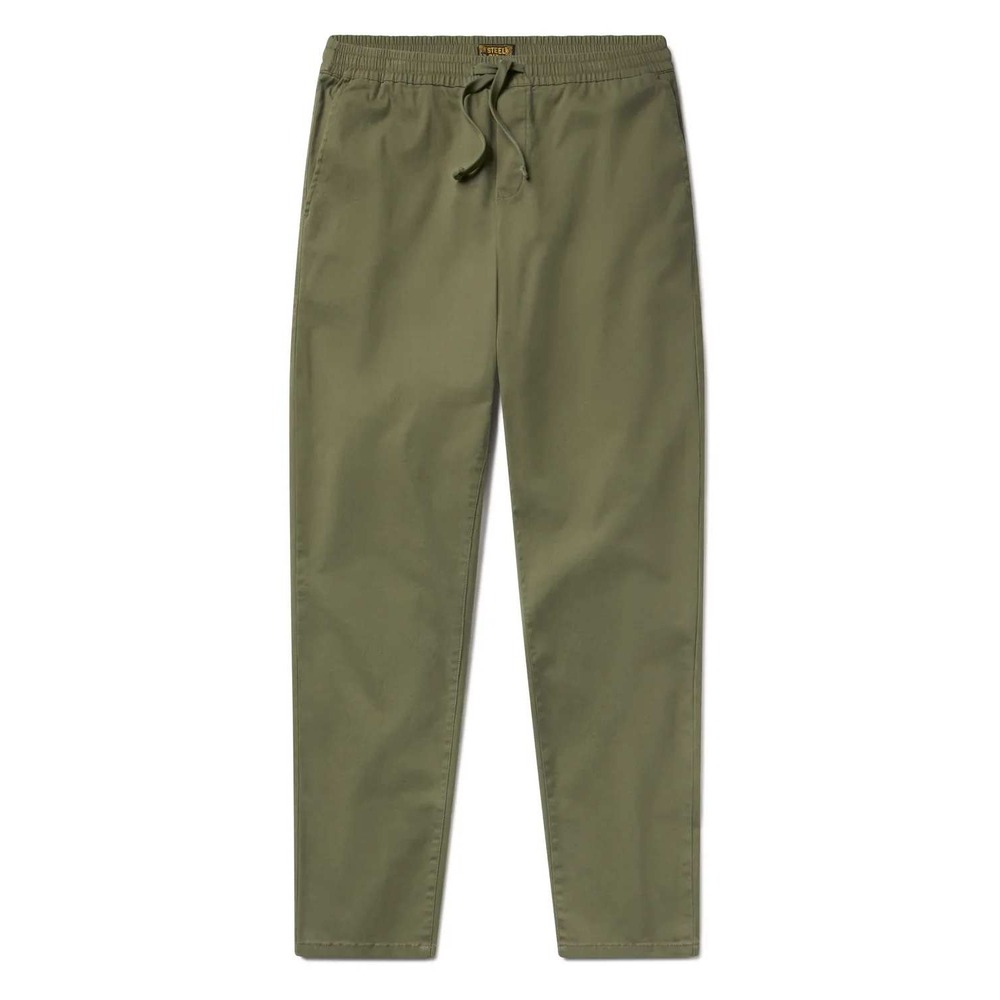 Steel City Easy Pant Mens Small Olive Green Elastic Waist Drawstring Jogger